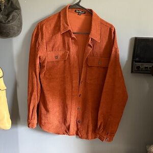 Velvet by Graham & Spencer Corduroy Shirt Jacket in Burnt Orange